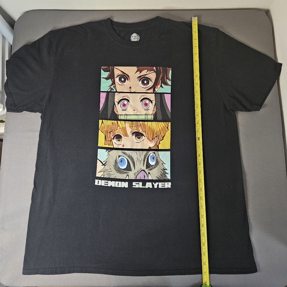 Demon Slayer Kimetsu No Yaiba Manga Faces Short-Sleeve T-Shirt Men's XXL